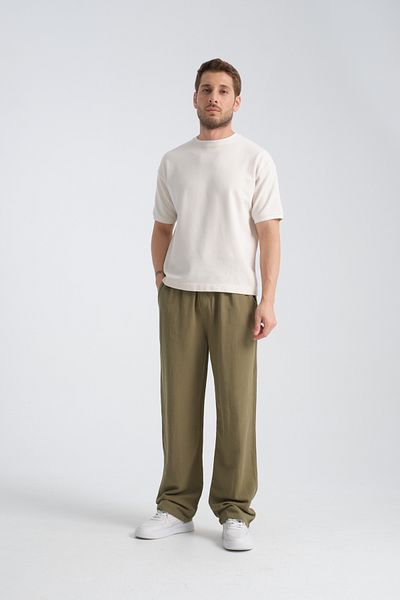 Redline Άνετο λινό ανδρικό παντελόνι - Saga Baggy Fit