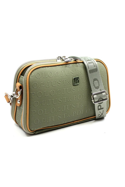 Just Polo حقيبة كتف نسائية بحزام قابل للتعديل - مقاس 17x27