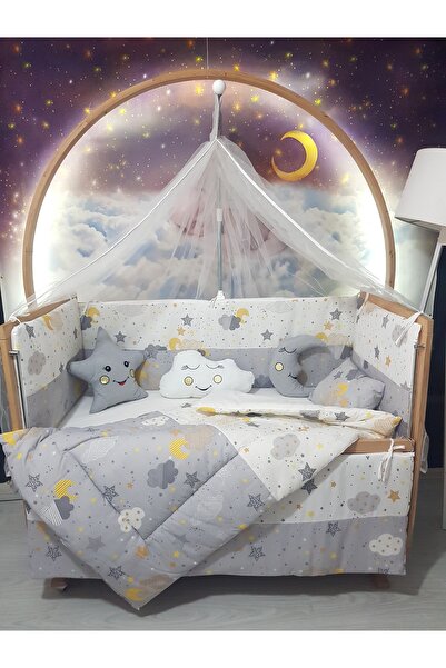 Baby Clime 60x120 Rüya Serisi Bebek Uyku Seti Gri (CİBİNLİK VE APARAT DAHİL)