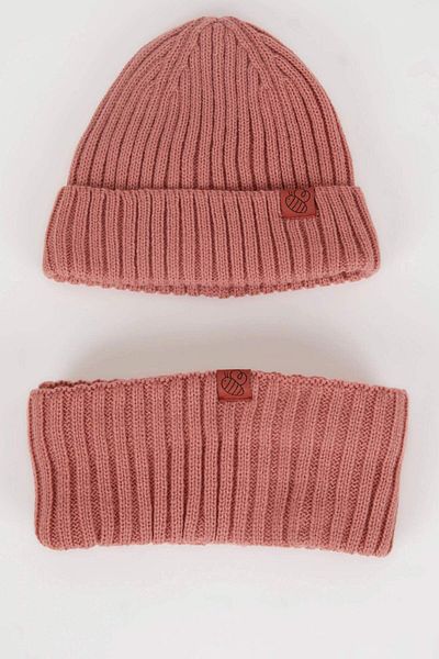 DeFacto Dfc - Baby Girl Fleece Neck Collar Beanie Set of 2