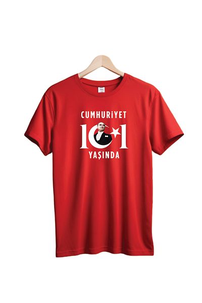 Magıl October 29 Ataturk and Republic 101 Years Old Printed T-Shirt