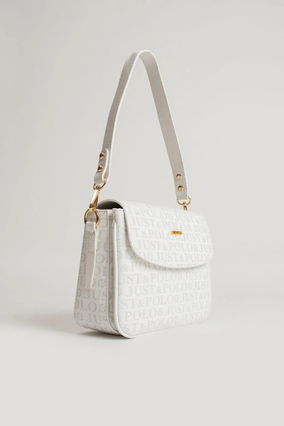 Just Polo Women's Print Patterned Fabric Long Strap Shoulder Bag New Season-2197