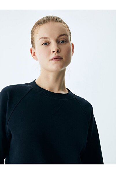 Ltb Світло-синя базова кофта з довгими рукавами та круглим вирізом