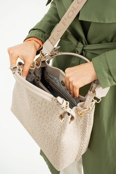 JP POLO Women's Original Just Polo 3-Compartment Adjustable Strap Shoulder Bag & Wallet Combination Size 31*30 cm