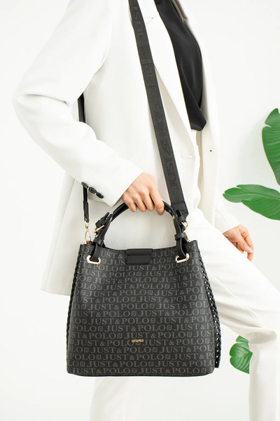 JP POLO Women's Original Just Polo 3-Compartment Adjustable Strap Shoulder Bag & Wallet Combination Size 31*30 cm