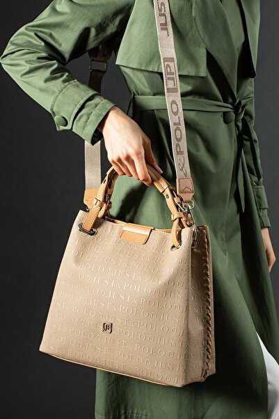 Just Polo حقيبة يد وكتف نسائية بحزام طويل قابل للتعديل مكونة من 3 أقسام، مناس...