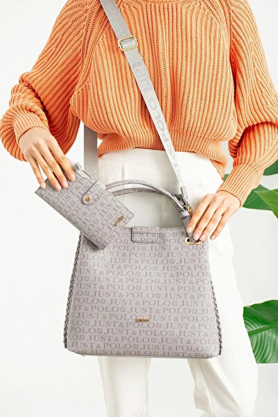 JP POLO Women's Original Just Polo 3-Compartment Adjustable Strap Shoulder Bag & Wallet Combination Size 31*30 cm