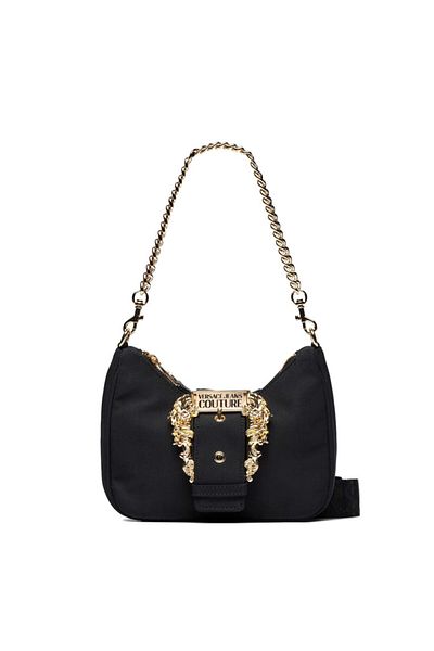 Versace Black Short Strap Shoulder Bag with Gold Brand Logo - 75Va4Bfgzs809-899