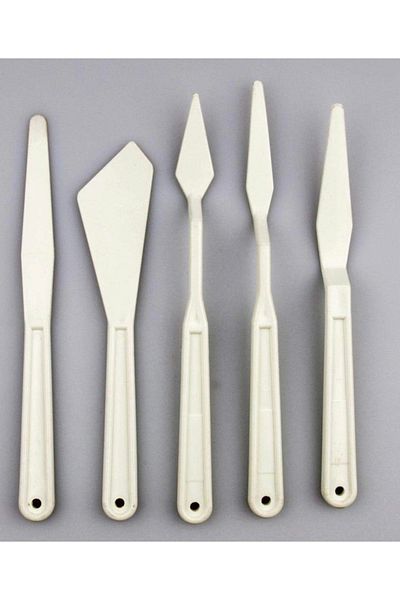 BGA Plastic Spatula Set of 5 Clay Sculpture Ceramic Pie Forming Set
