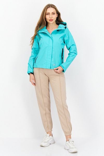 Trespass Women Hooded Long Sleeves Solid Rain Jacket, Green
