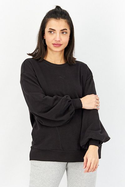 Puma Women Sportswear Fit Embroidered Logo Outdoor Sweatshirts, Black