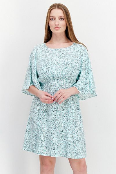 NA-KD Women Floral Print Mini Dress, Green Combo