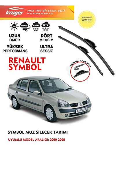 KRUGER Clio Symbol Silecek Silgeç Silgi Takımı 2001 Model Araca Özel Aparat