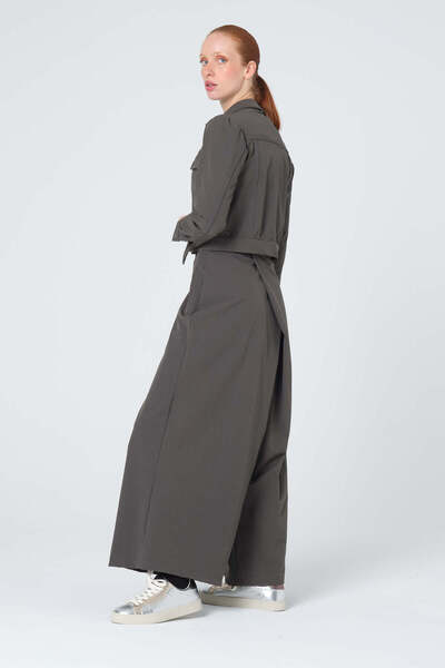 Monolou Stretch Fabric Front Pocket Snap Button Short Jogger Jacket Anthracite