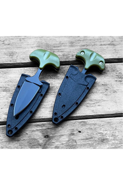 John Connely Ayı Dişi Kolye Çakı - 9 Cm - Paslanmaz Çelik Kamp Outdoor Çakı