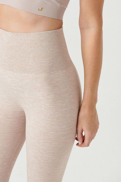 Jerf Palmi Melange Patterned High Waist Leggings Light Brown