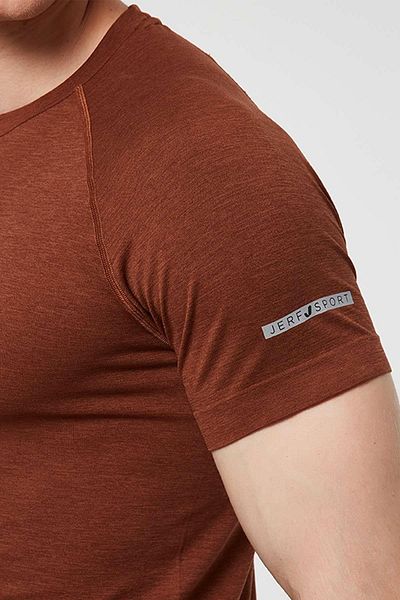 Jerf Μπλουζάκι Binic Brown Regular Fit Melange