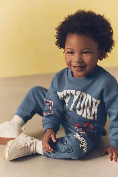 Ladin Store New Season Boy's Cotton New York εμπριμέ με 3 νήματα χωρίς ανάγλυφο σετ επάνω και κάτω