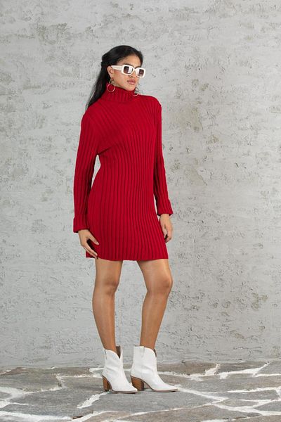 Rodi Women's Turtleneck Ribbed Knitwear Tunic 11011