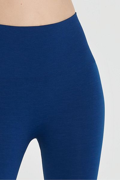 Jerf Palmi Melange Patterned High Waist Leggings Navy Blue