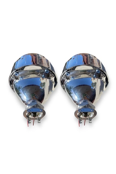 EKT 2.5 İnç Düz Bi-xenon Mercek Kırmızı Şeytan Göz