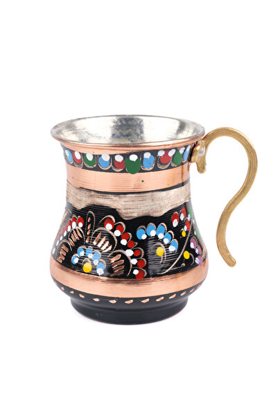 Zinnun Bakır 2'li Mine Işlemeli Ayran Ve Su Bardağı