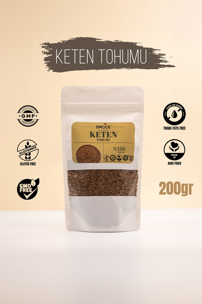 SMOOL Keten Tohumu Tozu 200 gr - Flaxseeds Powder - Glütensiz - Gluten Feee -...