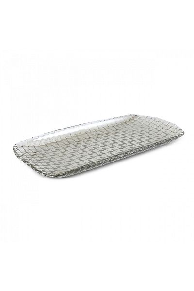 Karaca Braid Luster Glass Boat Plate 29X8,5 cm