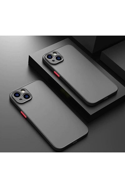 Fibaks حافظة متوافقة مع هاتف iPhone 13 Mini، غير لامعة، مقاومة لبصمات الأصابع، غطاء من السيليكون الصلب مع مفاتيح ملونة