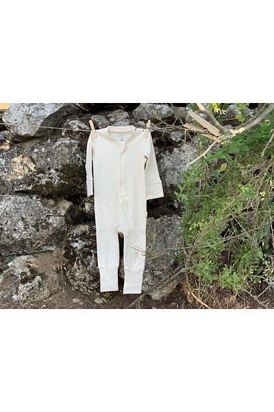 Naturaborn Gots Organic Certified Long Sleeve Zippered Baby Rompers
