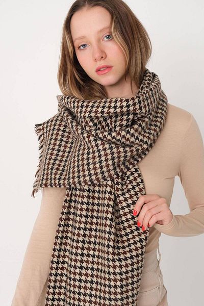 Addax Houndstooth Patterned Shawl Shawl2017-d1