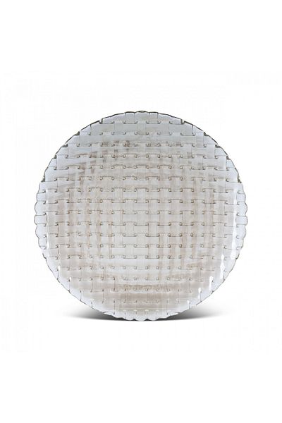 Karaca Braid Luster Glass Dessert Plate 21 cm