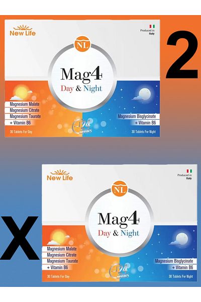 New Life Mag4 Day & Night - 60 Tablets X2 Shoes