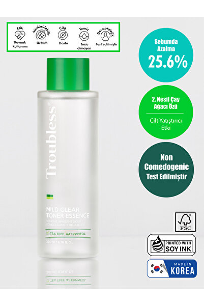 Troubless Akne Ve Siyah Nokta Karşıtı Gözenek Sıkılaştırıcı Yüz Temizleme Ton...