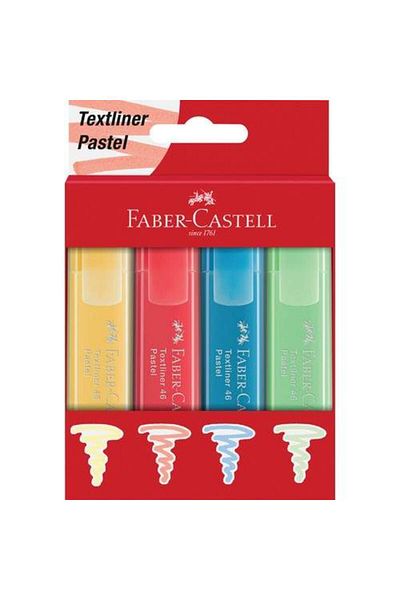 Faber Castell Textliner 1546 Pastel Highlighter Set of 4