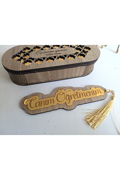 bir parça tasarım Öğretmenler günü dekoratif kutu ve kitap ayracı