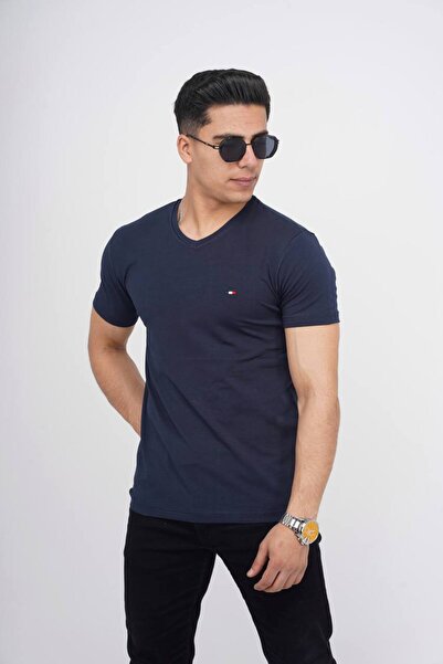 Est Estola Ανδρικό μπλουζάκι Koton Lycra Slim Fit με λαιμόκοψη 3ο ΣΕΤ