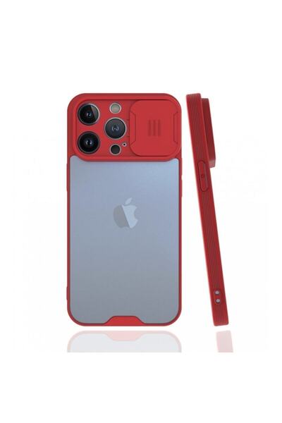 Fibaks Apple Iphone 13 Pro Max Uyumlu Sürgülü Ultra Ince Renkli Kamera Korumalı Koruyucu Kılıf