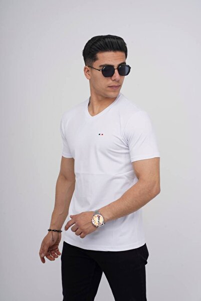 Est Estola Ανδρικό μπλουζάκι Koton Lycra Slim Fit με λαιμόκοψη 3ο ΣΕΤ