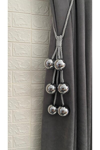 Helezoni Perde Aksesuarı  Metal  6 Top Lüx Braçol 1 ADET KORNİŞE TAKILIR