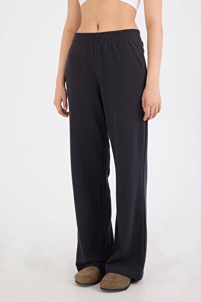 Addax High Waist Pocket Wide Leg Sweatpants EŞF1522-K3