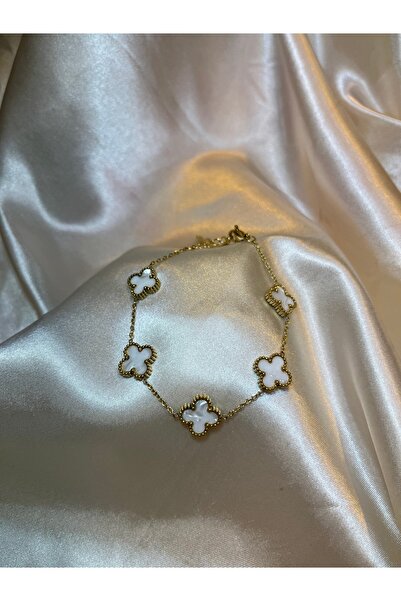Ephesus Hediyelik Clover Steel Bracelet