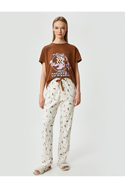 Koton Pamuklu Pijama Takımı 2'li Baskılı
