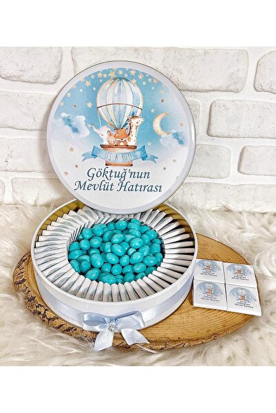 Angel Gift Chocolate 150 Adet 200 Gr Draje İsme Özel Uçan Balonda Hayvanlar S...