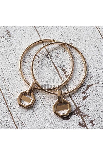 Ritzz Metal Çanta Sapı // Aparatlı Vidalı Halka GOLD (Çift)