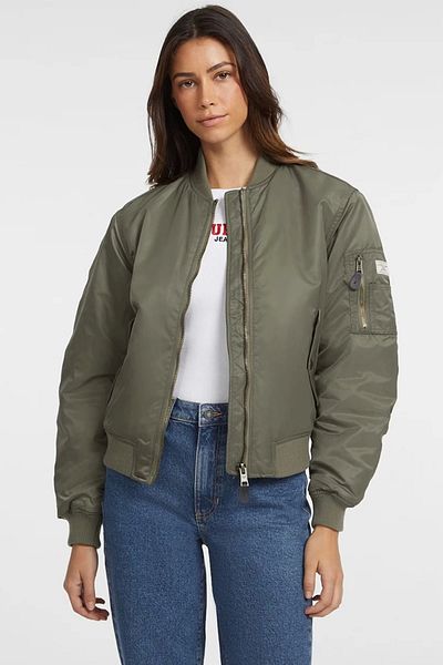 Guess Jeans Gj Bomber Jkt Jachetă kaki pentru femei W4yl01wg932-g8ev