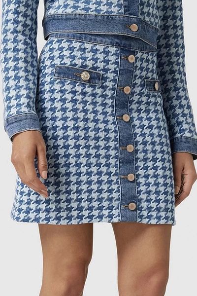 Guess Women's Woven Regular Waist Blue Standard Skirt
