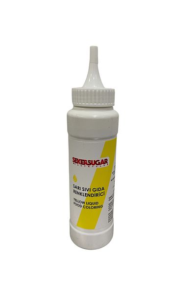 ŞEKER & SUGAR Yellow Liquid Food Colorizer 250 ml