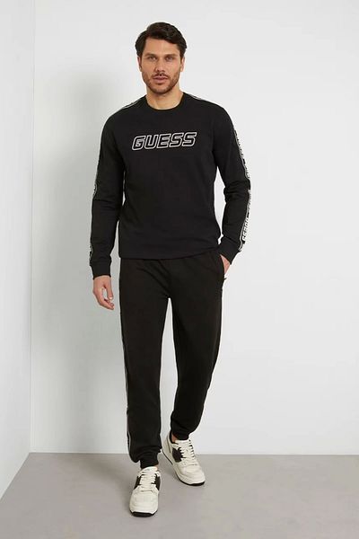Guess Arlo Cn Φούτερ Ανδρικό Μαύρο Φούτερ Z4gq24k6zs1-jblk