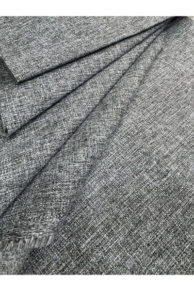 Enesar Home Açık Gri Döşemelik Keten Kumaş Premıum Dokuma 9953